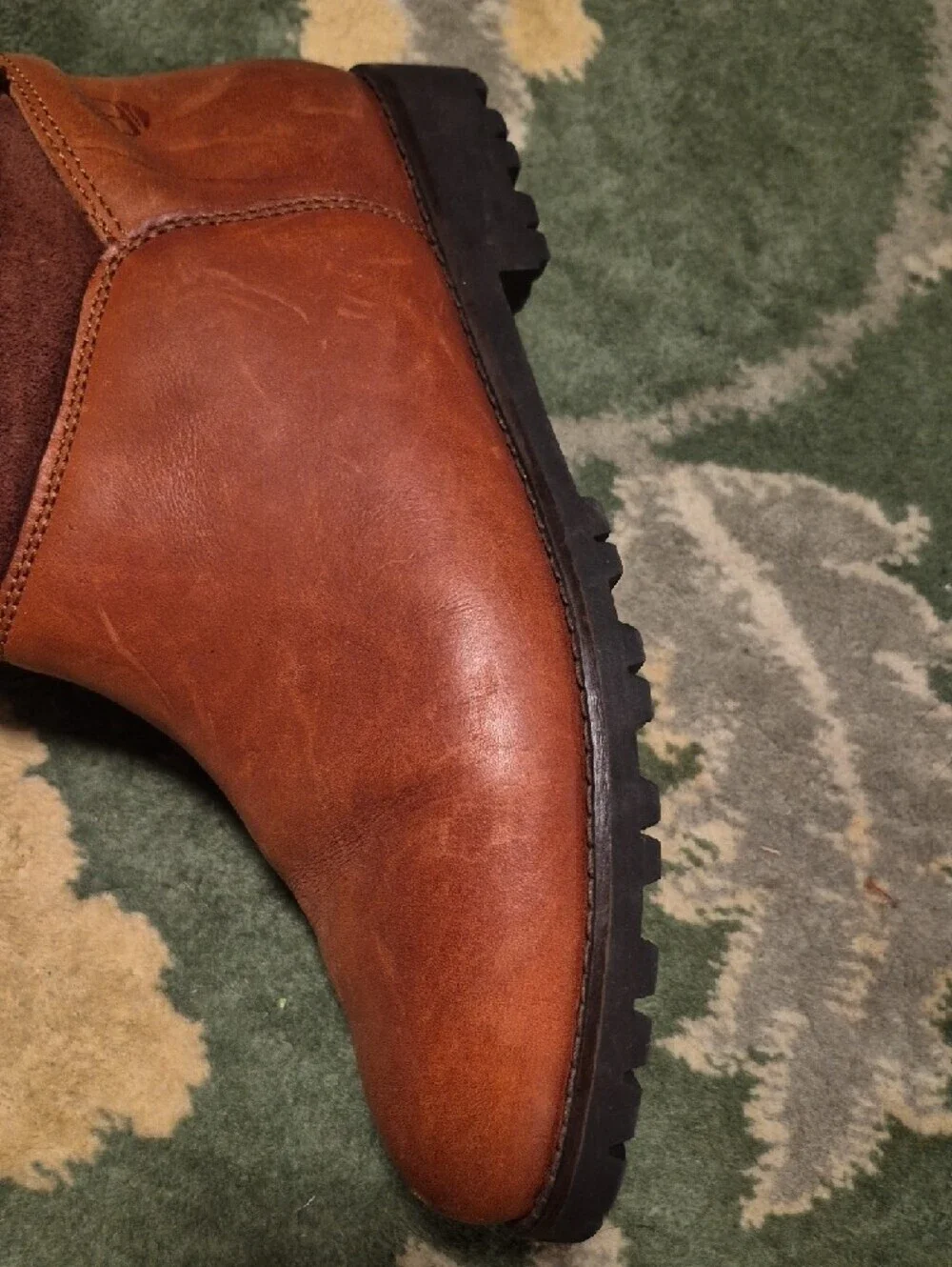 Timberland Chestnut Leather & Suede Fur-Lined Mid-Calf Boots